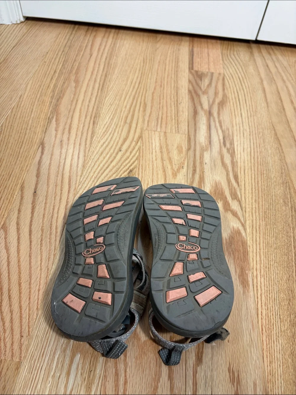 Chaco Kids Strappy Sandal in Pink & Gray